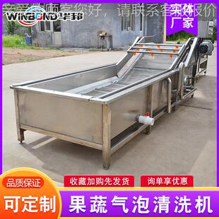 苹果梨清洗机 全动果清QRA洗设备蔬 厂供应 不锈家钢气自泡清洗机