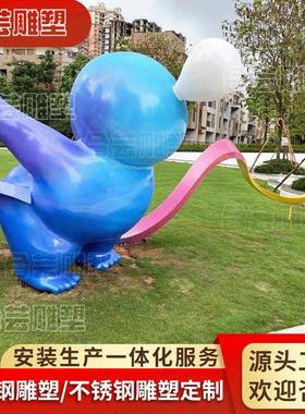 玻璃钢雕塑厂家大型吉祥物潮玩IP形象户外摆件商场卡通网红大公仔