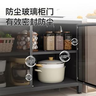 厨房落地置物架家用多层餐岩烤切KON菜桌边柜微波炉箱碗板筷储物