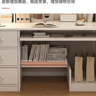 写字桌子工作台卧室办公桌 书桌学生家用学习桌书柜一体电脑桌台式