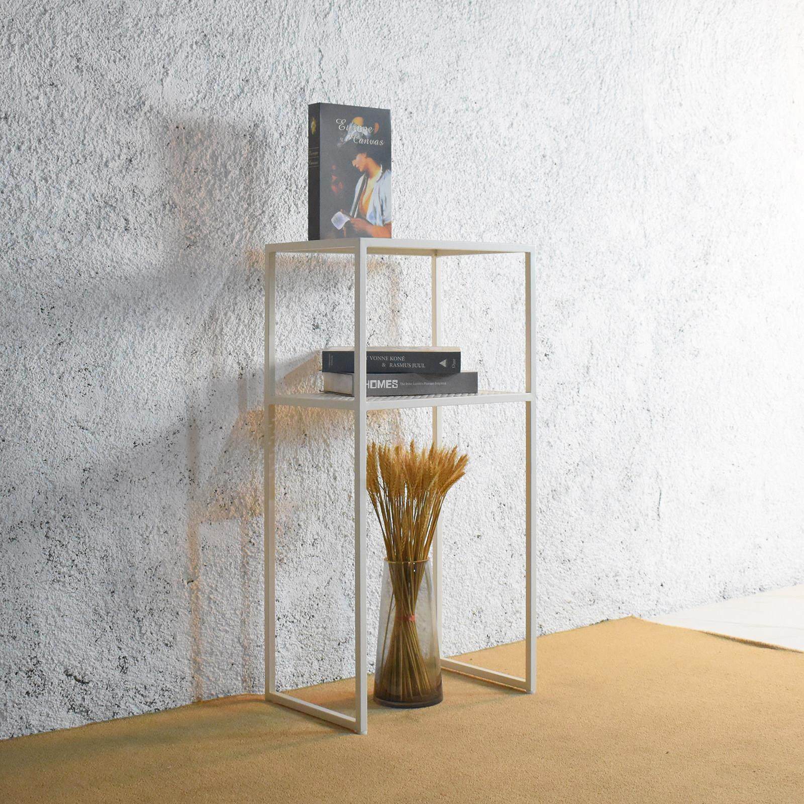 北欧铁艺扫地机器人置物架客厅沙发边几靠墙陈列花架置物架收纳架