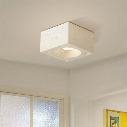 奶酪明装射灯全光谱led无主灯免开孔客厅卧室走廊天花方形斗胆灯