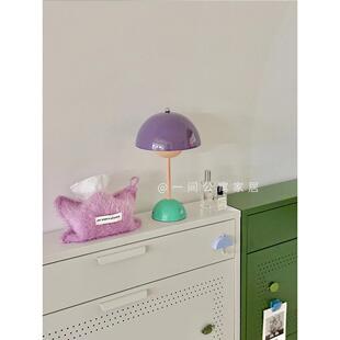 一间公寓家居ins丹麦花苞灯台灯撞色创意氛围充电小夜灯圣诞礼物