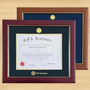 会计师证书相框 ACCA金融证书相框金融分析师 CFA证书裱框FRM AFP