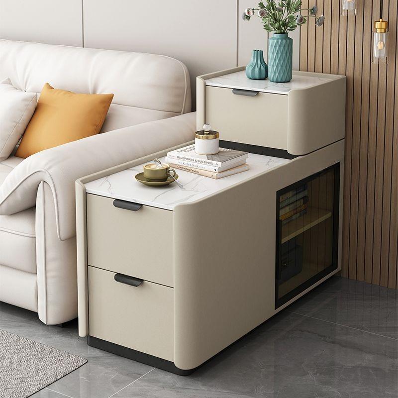 新款落地沙发侧边柜几轻奢可移动实木小型茶桌简约现代边几侧边柜