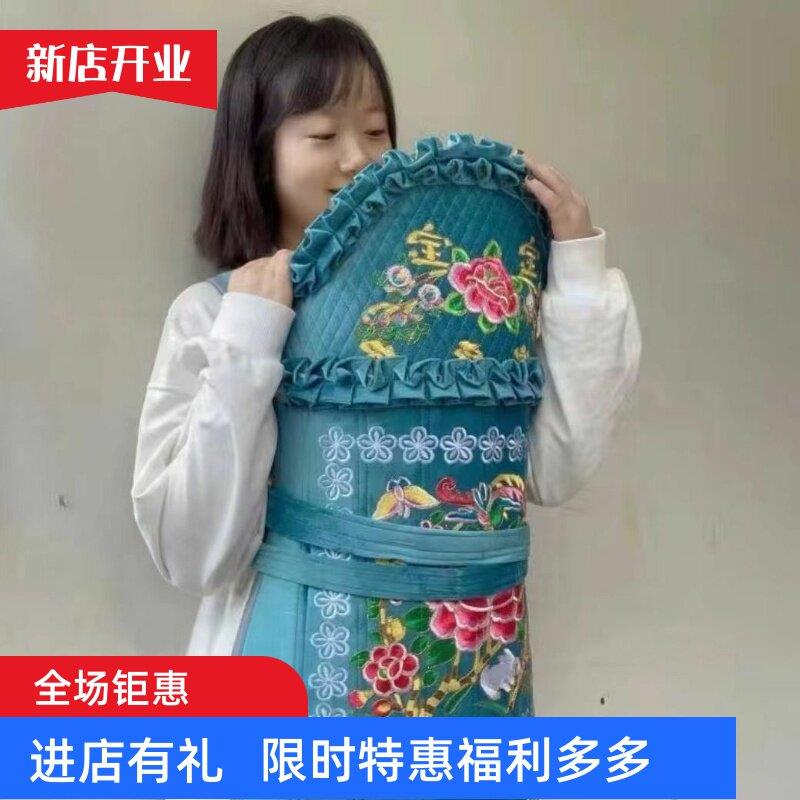婴儿抱婴袋老式传统后背式云南贵州四川简易小孩宝宝背被巾绣花背