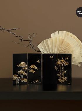 Moreover闲林隐逸桌面小屏风摆件古风新中式礼品乔迁文创生日礼物