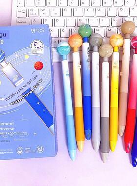 旋转行星减压机凝胶笔与可爱的旋转笔，按笔黑色快干高值