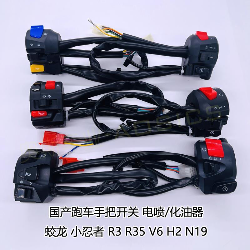 国产小忍者摩托车开关总成R3R35V6H2蛟龙400/200喇叭大灯双闪N19
