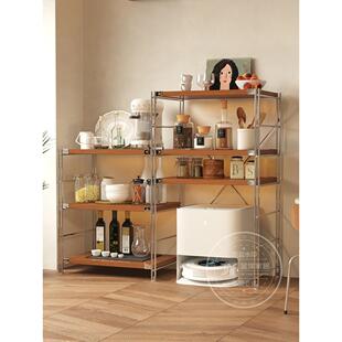 扫地机器人置物架家用储物架多层下空式高脚架客厅书架加厚收纳架