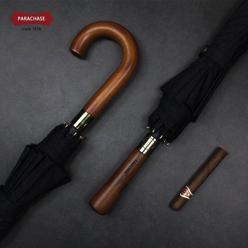 日系商务122cm加大双层暴雨专用复古木手柄自动长柄伞 男女双人伞,居家日用,伞,淘宝优惠券,粉丝福利购,淘宝优惠卷