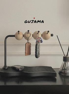 Gujama原创覆古木钥匙储存托盘家庭民宿装饰蜡烛芳香疗法香水装饰