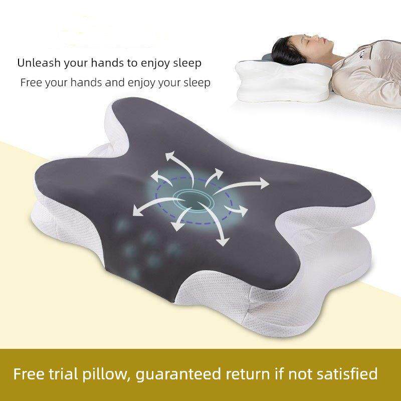 神奇小鹿枕头慢回弹记忆枕深睡眠蝶形枕零压力记忆棉护颈枕神气
