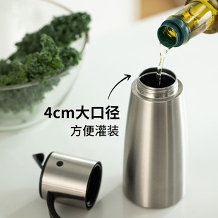 油罐 霜山304不锈钢油壶重力自动开合油瓶家用厨房不挂油大容量装