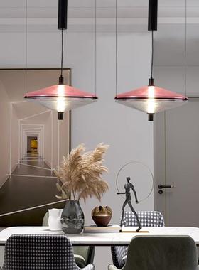 意式极简风主厅题餐厅吊灯计现代简客88946餐约厅北欧设个性飞碟