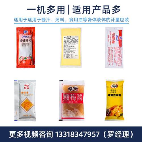 DS-320Y袋装红豆沙包装机 全自动分定量500g紫薯馅料装机液背封体
