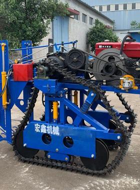 刨葱机力操作视频 GNK 24马大葱大姜收机自走履带式大葱获收获机