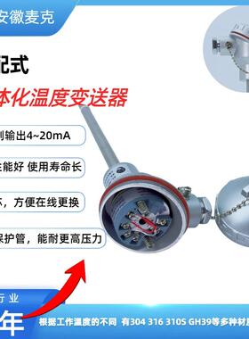 一体化温度传感器- 一体化温度-变送器 WZPB1MKWZPB-11 WRNB11 4~