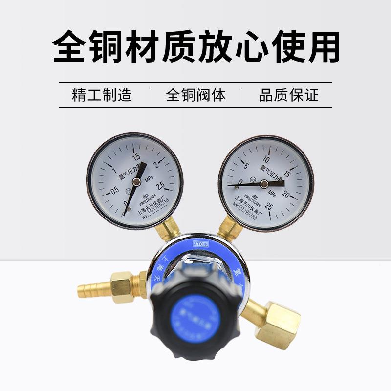 QHE-6氦气减压器2.5*2mpa海氦压Y力表调压稳5压阀上仪表厂