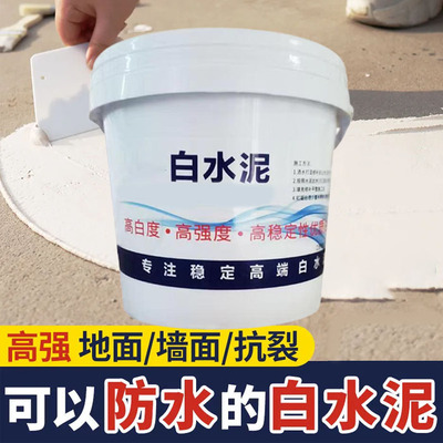 白水泥家用补墙地面卫生间瓷砖修补填缝剂防水速干白色水泥修补膏