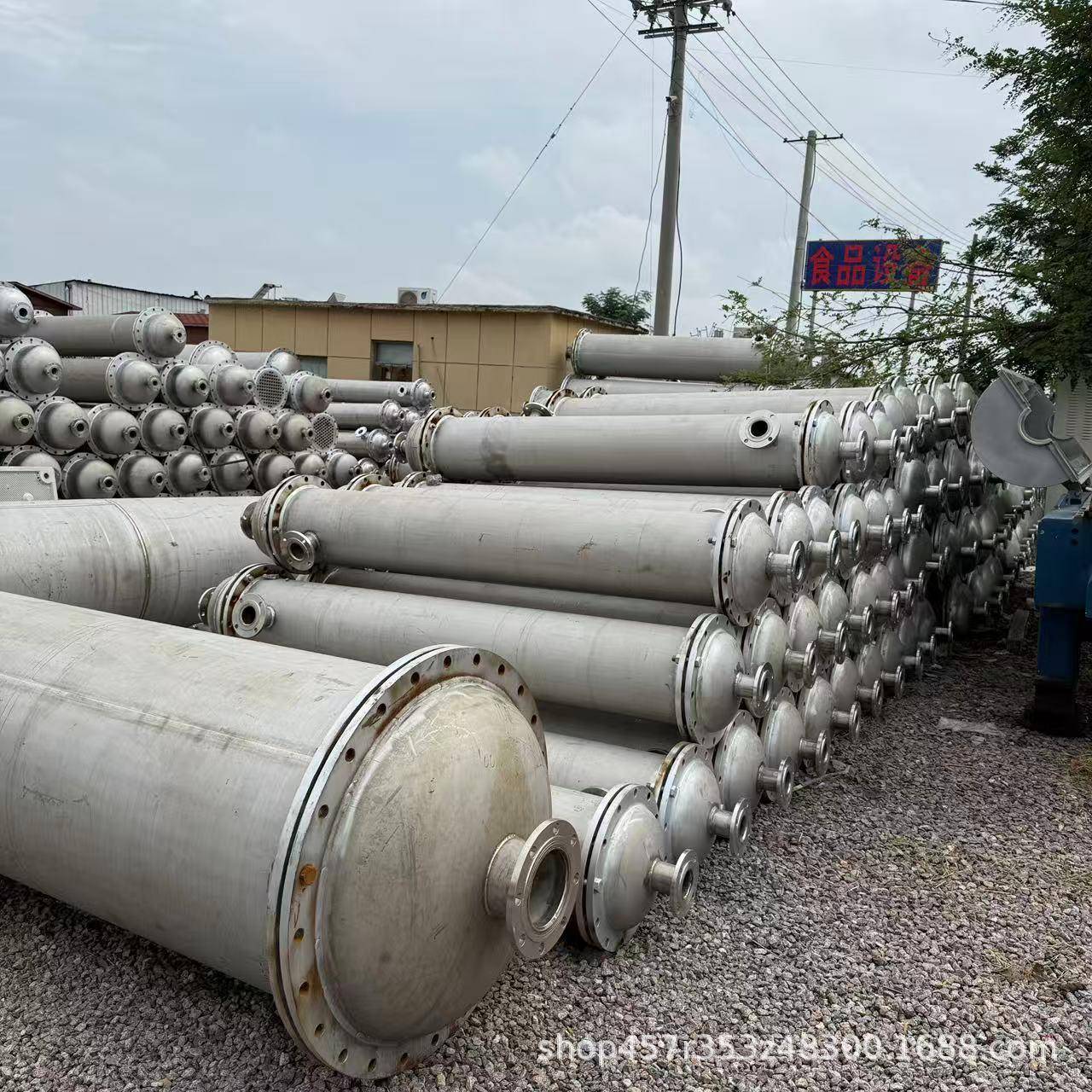 现货制作30平方工业冷凝器九成新真空冷凝器不锈钢列管冷凝器