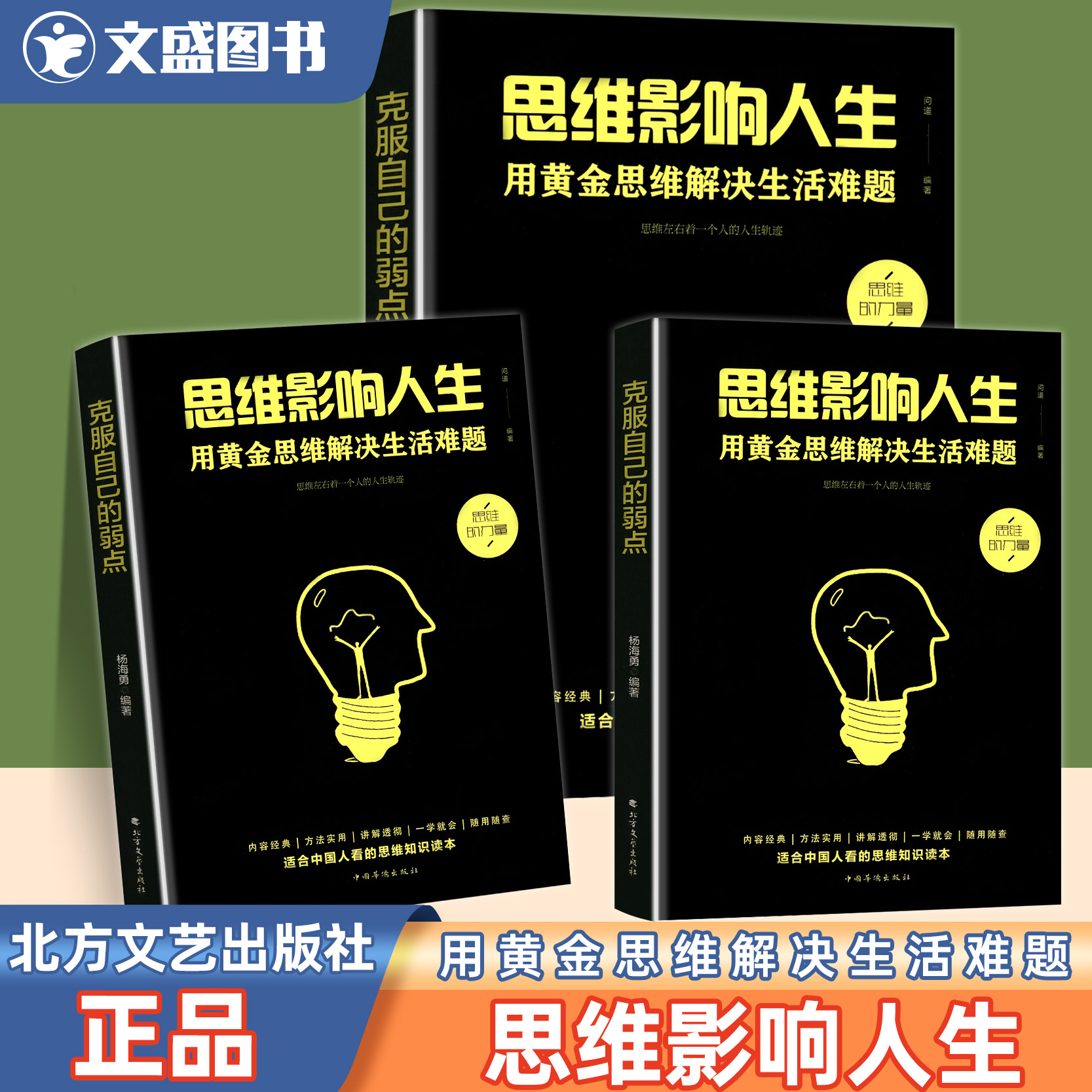 思维影响人生:用黄金思维解决生活难题北方文艺出版社问道著全脑开发智力提升自我修炼修养学习力记忆教程书实用方法一学就会经典