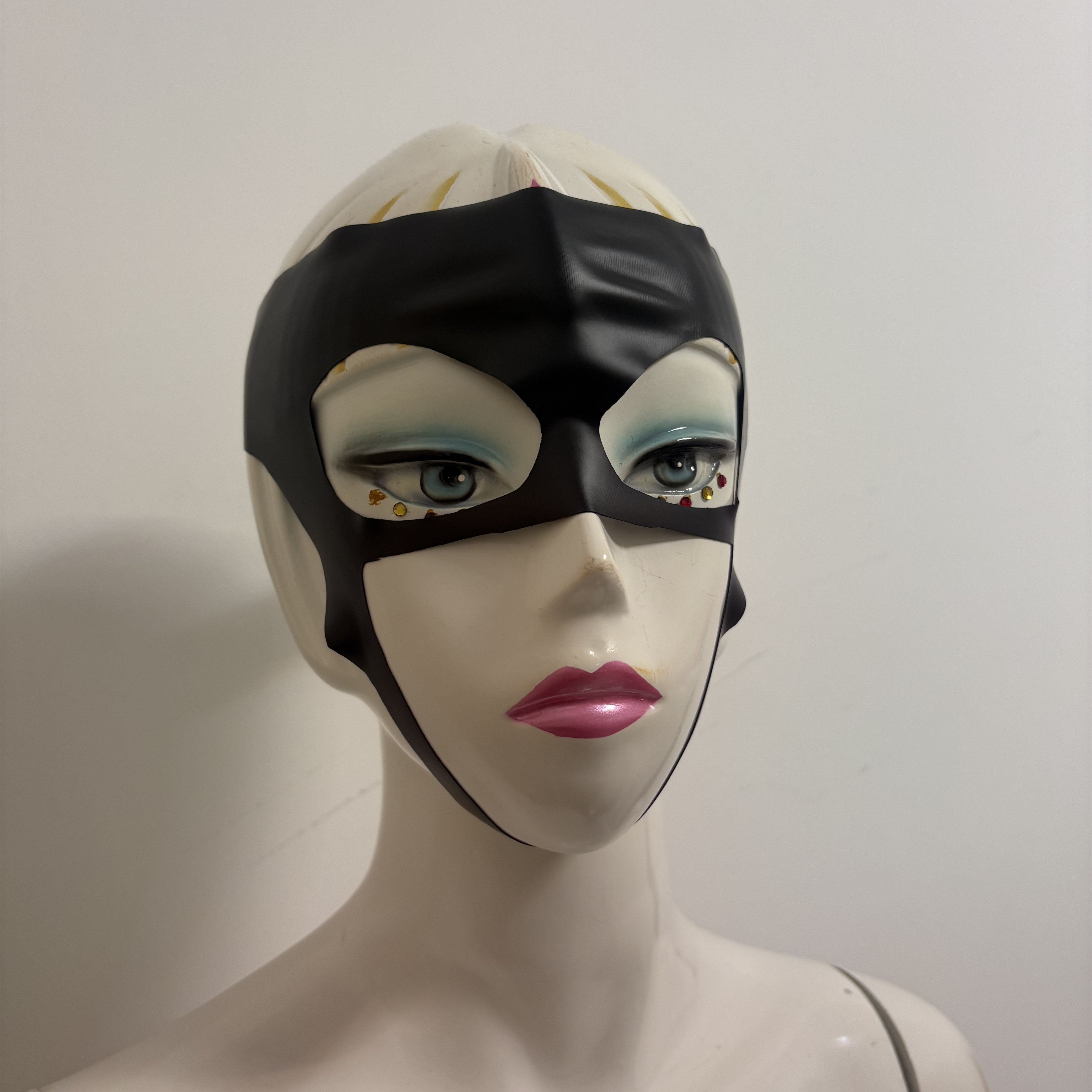 演出软皮眼罩蜘蛛面具女万圣节化妆舞会酒吧派对半脸面罩性感道具