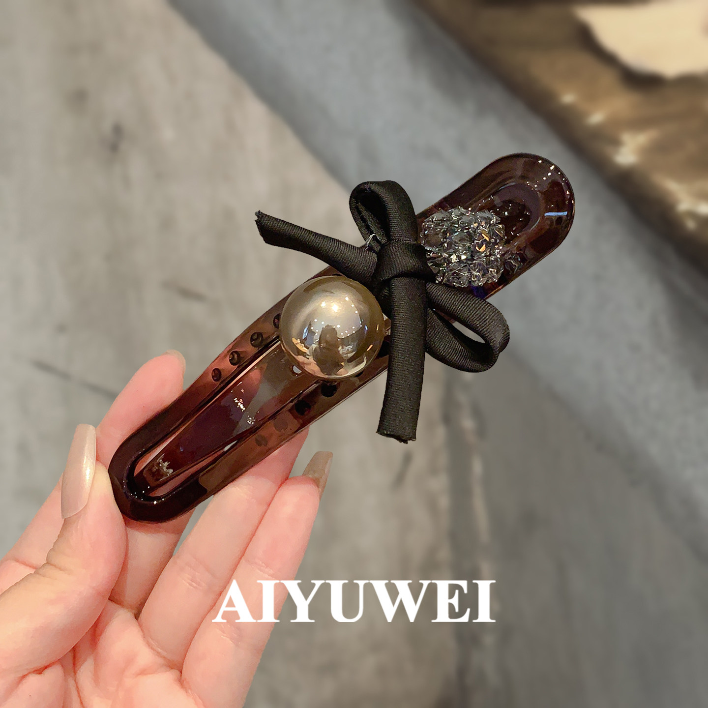 韩系时尚复古珍珠发夹气质水钻蝴蝶结盘发抓女2025新款束发懒人夹,饰品/流行首饰/时尚饰品新,发饰,淘宝优惠券,粉丝福利购,淘宝优惠卷