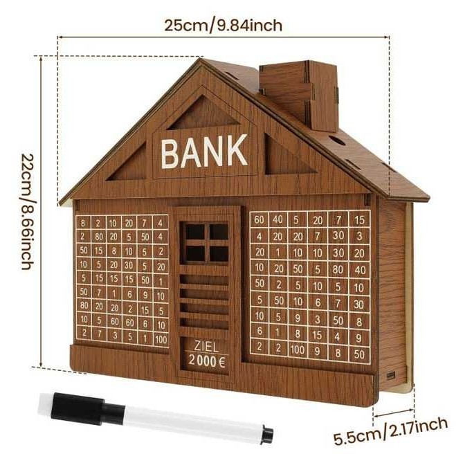 新品Money Box with Counter木制房屋质柜台存钱罐木质工艺品,电子元器件市场,其它元器件,淘宝优惠券,粉丝福利购,淘宝优惠卷