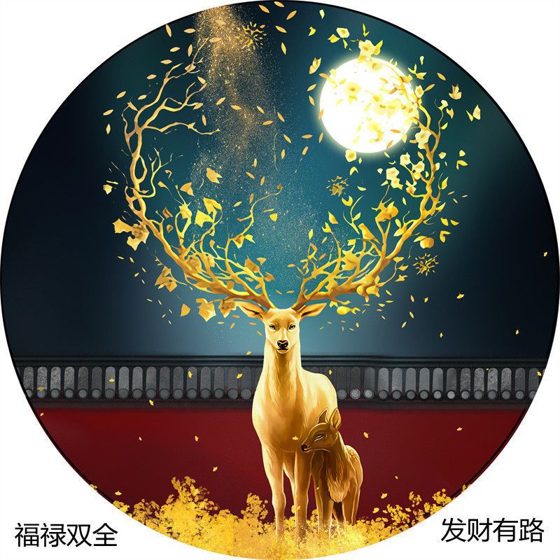 现代家居书房装饰画出租屋餐厅床头画抽象图案大象麋鹿自粘挂画图片