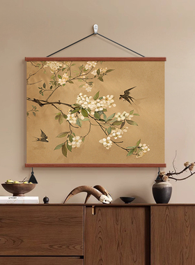 喜上眉梢电表箱装饰画宋代美学餐厅电表盒电闸箱挂画配电箱遮挡画