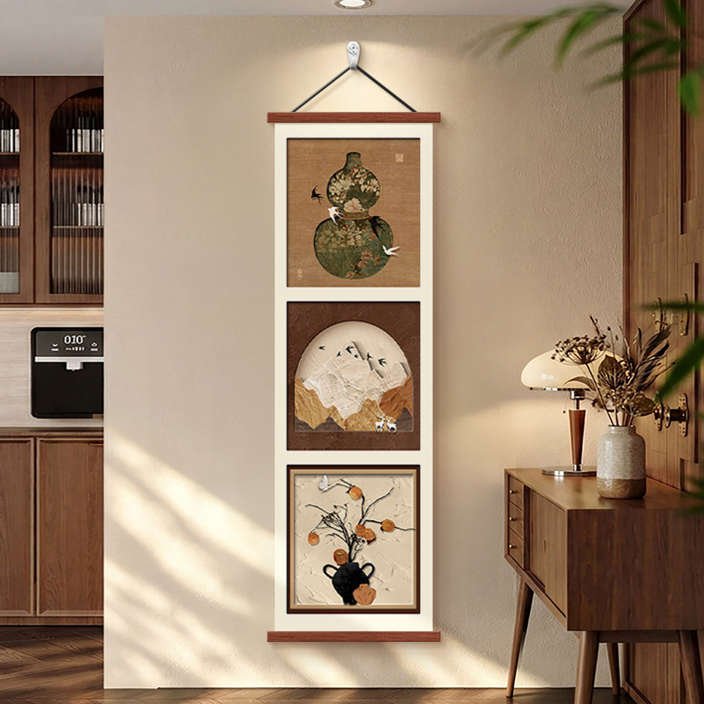 中古风客厅入户玄关装饰画法式