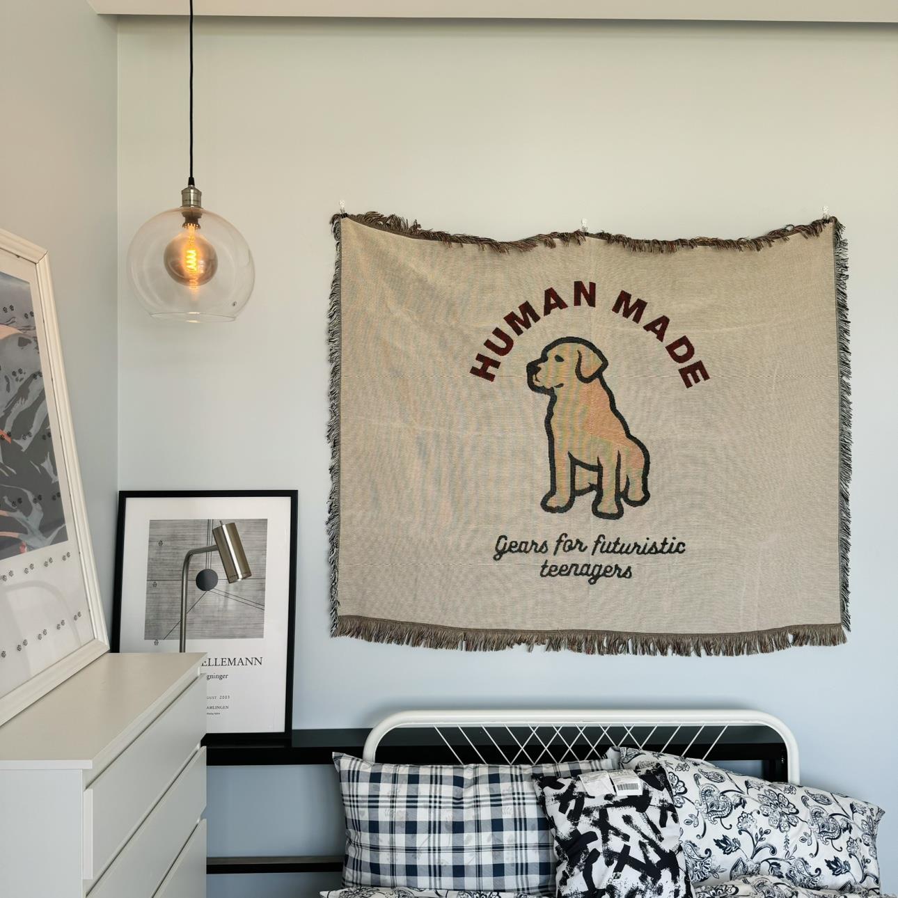 Human made 卧室门帘服装店日本潮牌办公室卧室 挂毯 无痕钉