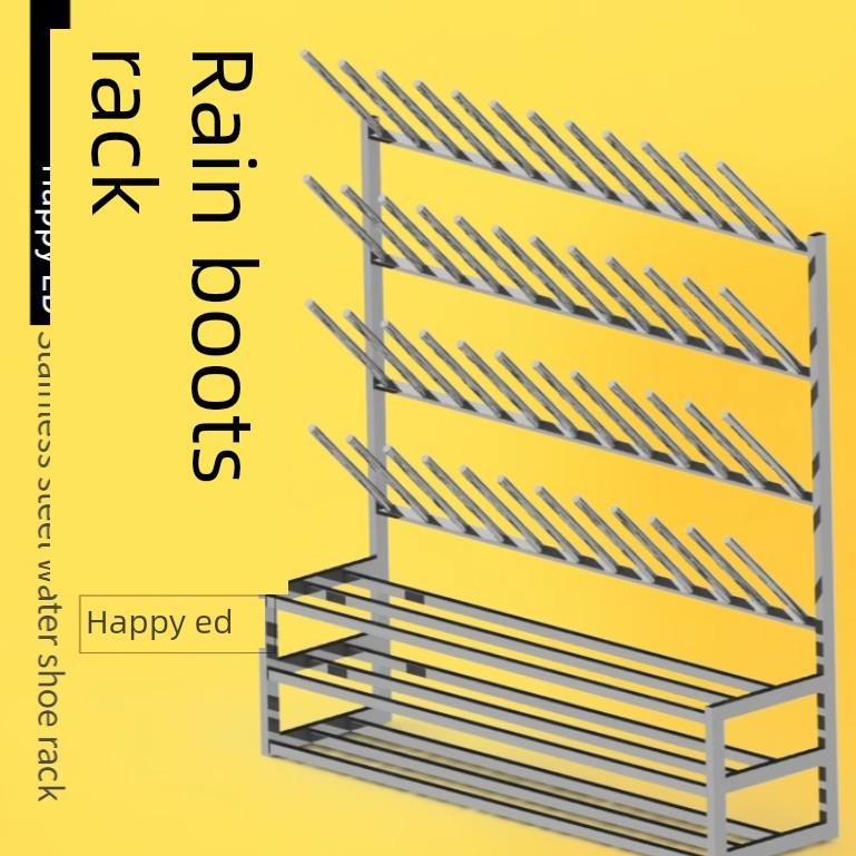 不锈钢雨鞋架多层挂鞋便鞋架食品冷藏屠宰厨房水靴雨鞋凉晒鞋架子