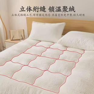 床褥毛毯褥子加厚牛奶珊瑚绒 加厚羊羔绒床垫软垫家用宿舍学生冬季