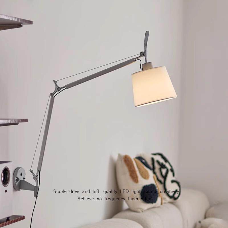 中古ins意大利Artemide摇臂伸缩设计师客厅书房卧室床头阅读壁灯