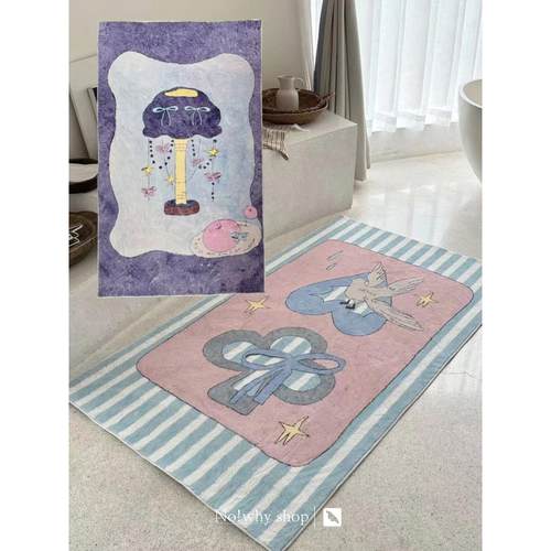 No!why shop歪店·原创插画师“扑克与台灯”加厚仿羊绒地毯地垫