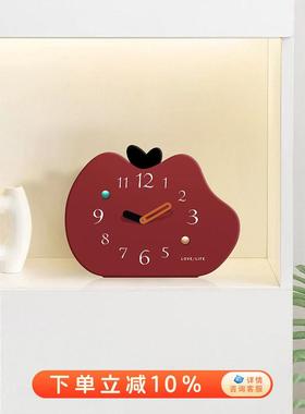 多巴胺客厅桌面时钟摆件装饰品创意玄关柜摆台式钟表座钟静音时钟