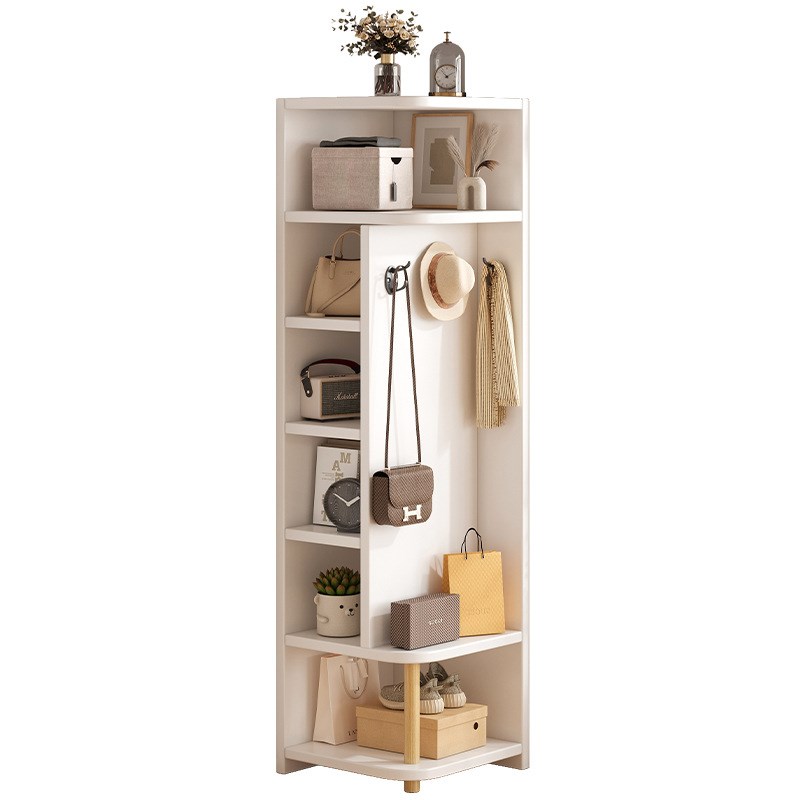 拐角书架家用现代j简约客厅三角拐角靠墙收纳一体柜子卧室转角书