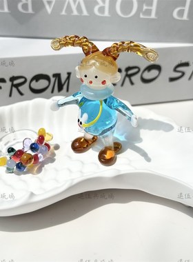 琉璃可爱a双马尾女孩纯手工桌面摆件车载生日礼物闺蜜简约可爱