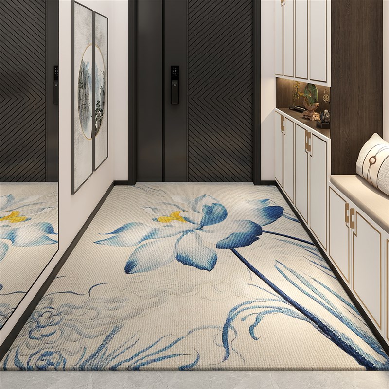 高级感中式入户门地垫进门门垫防滑大F门口垫子可裁剪家用地毯定