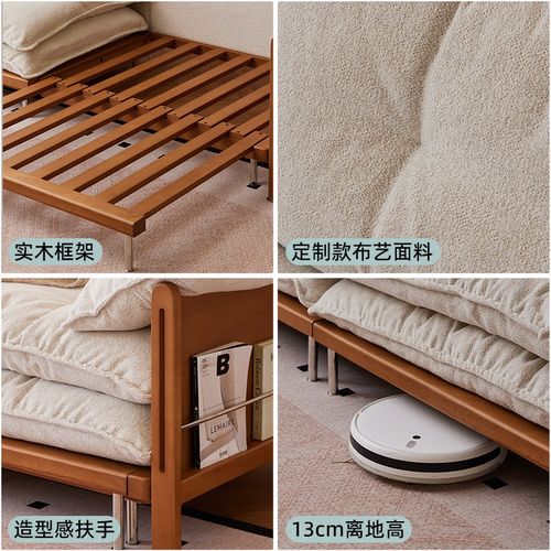 流云沙发床复古风客厅折叠沙发床两用2025新款简约直排布艺沙发