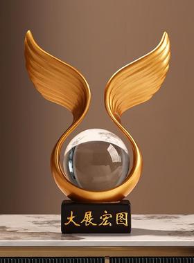 贝汉美大展宏图酒柜装饰品摆件客厅家居电视柜办公室乔迁年会