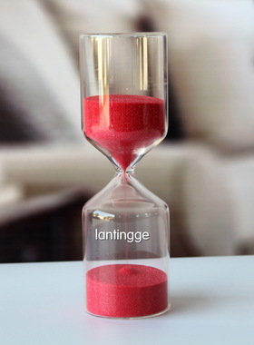 创意透明玻璃圆柱形沙漏家居装饰情侣礼品厂家直销定制闺蜜