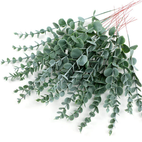 跨境仿真绿植清新尤加利桉树叶婚庆仿真花艺装饰家居摆件配件