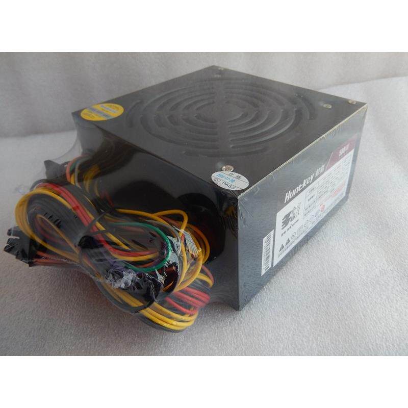 包邮航嘉500W电源 电脑电源 机箱主机台式机电源静音电源支持背线