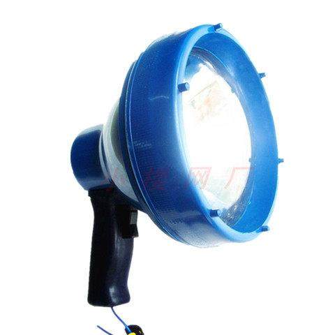 接电12V24V大号手持式探照灯搜索灯钓鱼船用封闭式汽车大灯疝气灯
