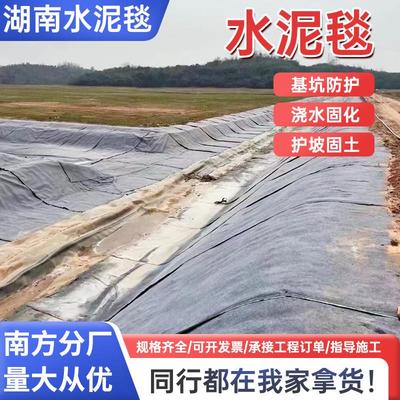 新型水泥毯浇水固化鱼塘养殖池护坡铺路河道沟渠加厚混凝土水泥布