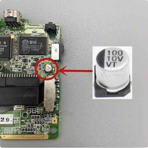 任天堂GAMEBOY ADVANCE SP GBASP主板电容器电解电容