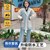 女款 男款 全身防暴雨外送骑行电瓶店铺车防雨服 套装 机车雨衣雨裤